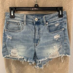 Distressed Denim Shorts